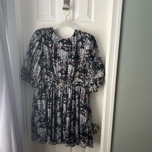Lulu's Black and White Floral Dress